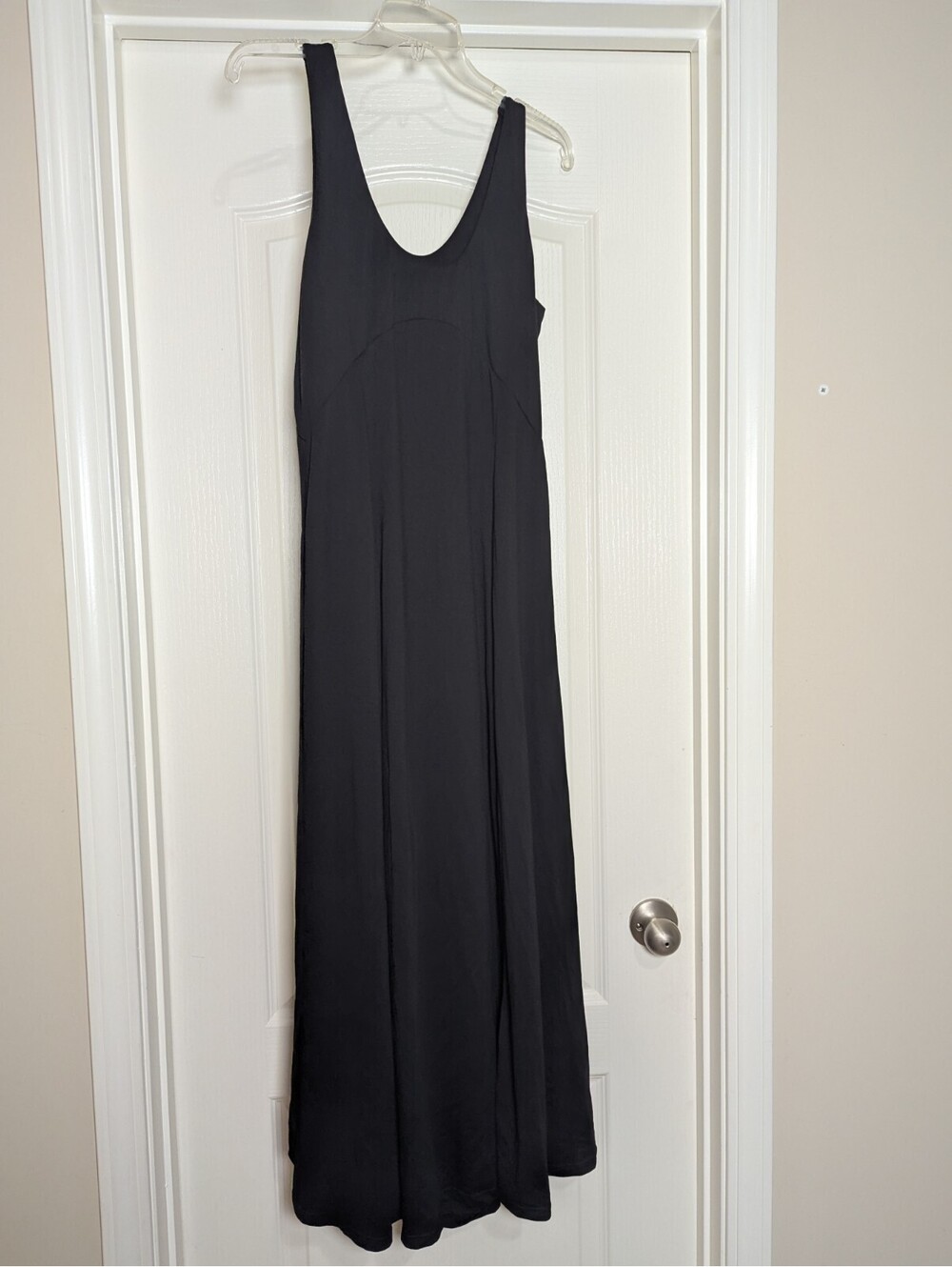 Halara Tank Dress Maxi Women's Black  Split On Both Sides Jersey Knit Size Small